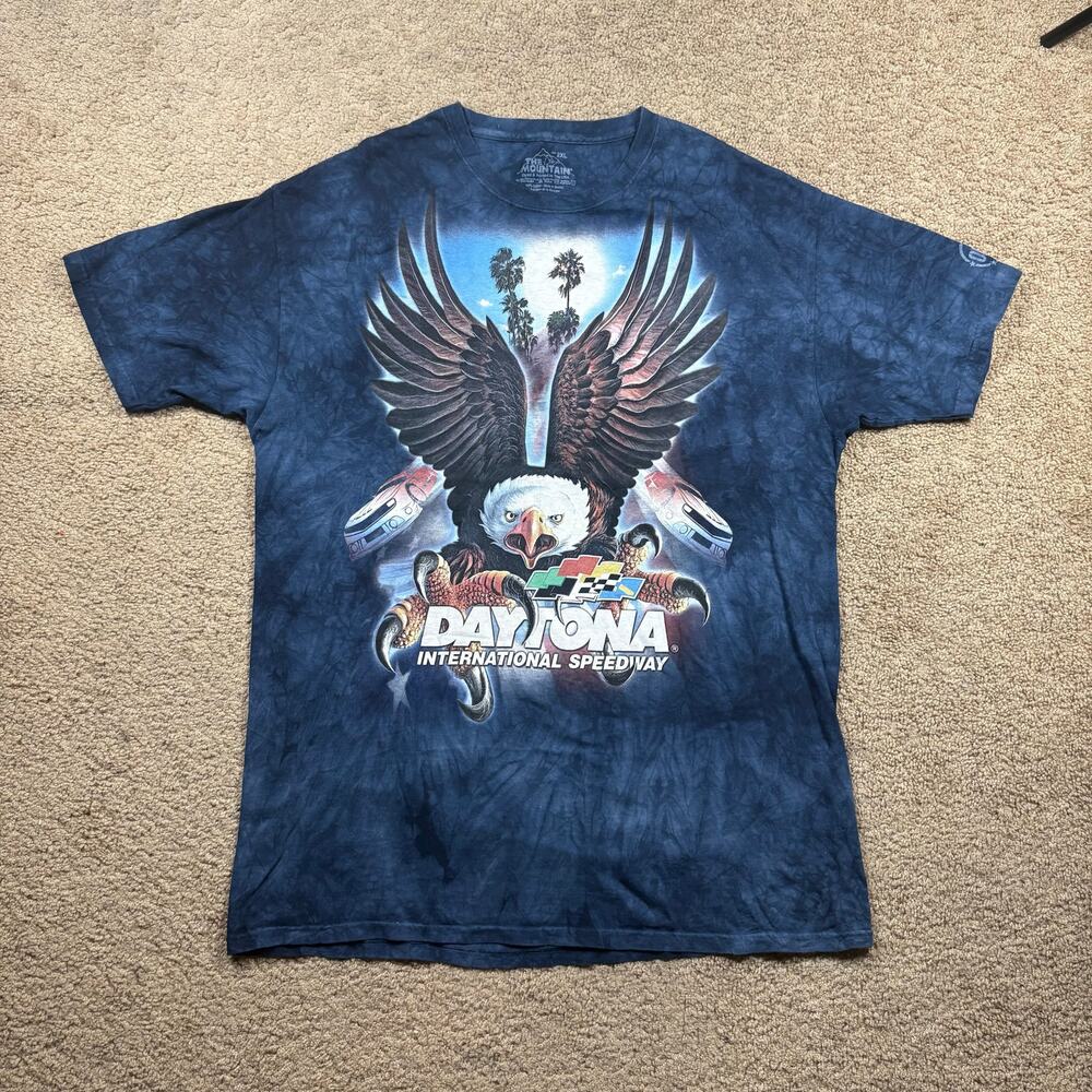 Daytona‎ International Speedway AOP Race Shirt Mens Size 2XL Blue The Mountain